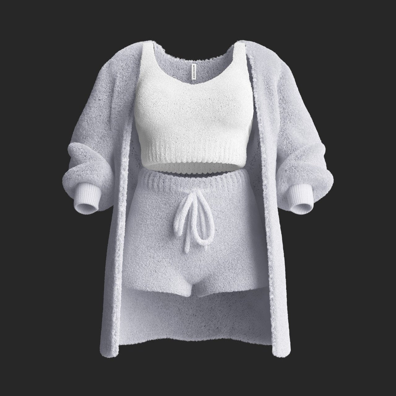 Cosy Knit Set (3 Pieces) - Gray